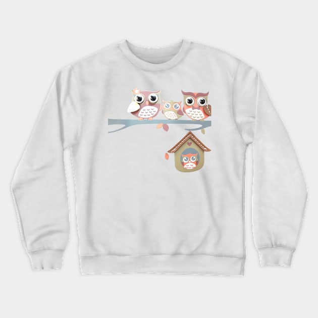 Owls Crewneck Sweatshirt by MightyFox74